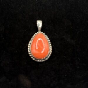 Spiny Oyster Teardrop Pendant 925 Sterling Silver Mexican Jewelry